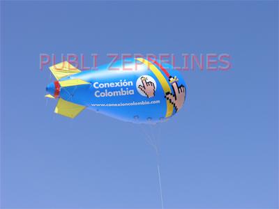 Zepelim dirigvel 5m PVC Conexin Colombia