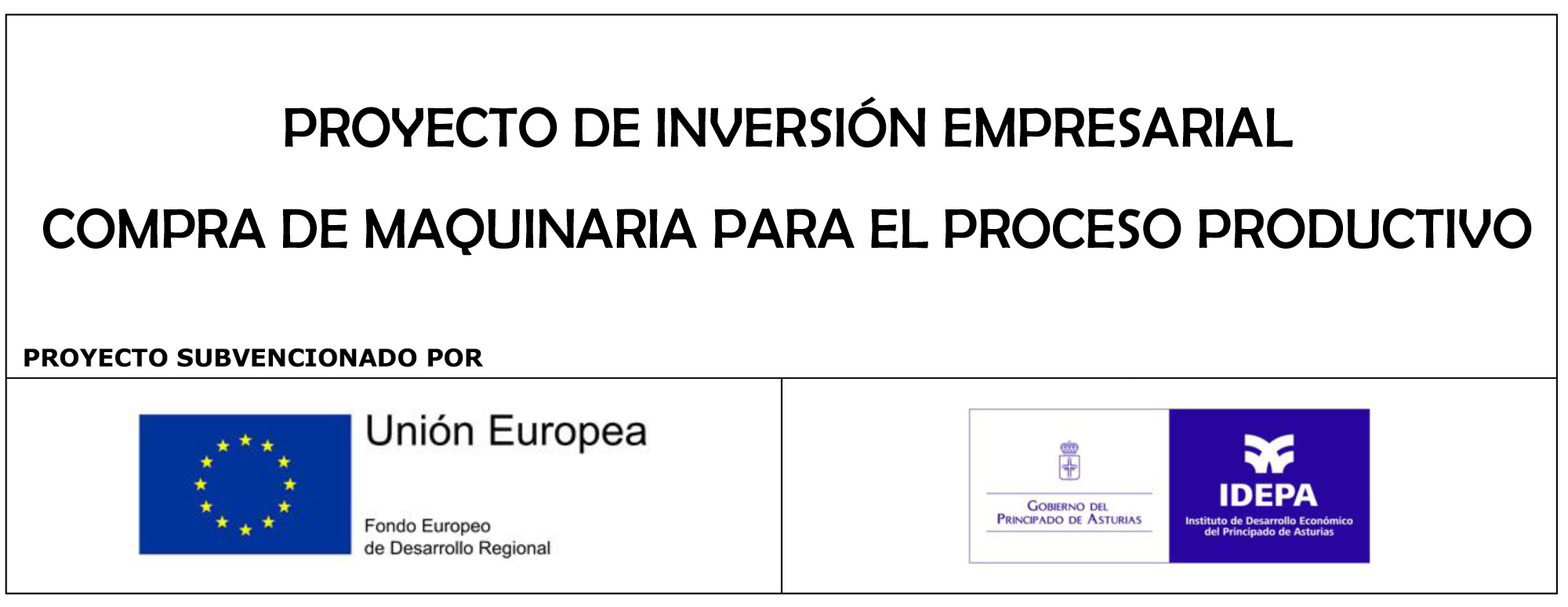 Subvenci�n idepa y ue inversion empresarial