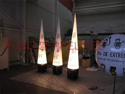 Conos con iluminacin interior